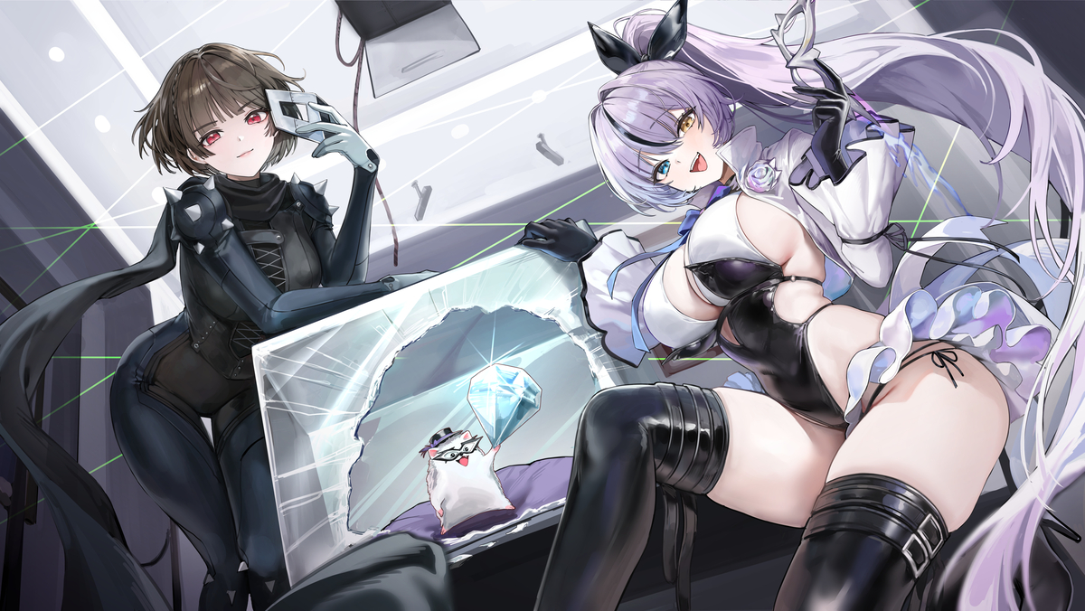This is a pixiv picture whose title is 怪盗〜、参上！.