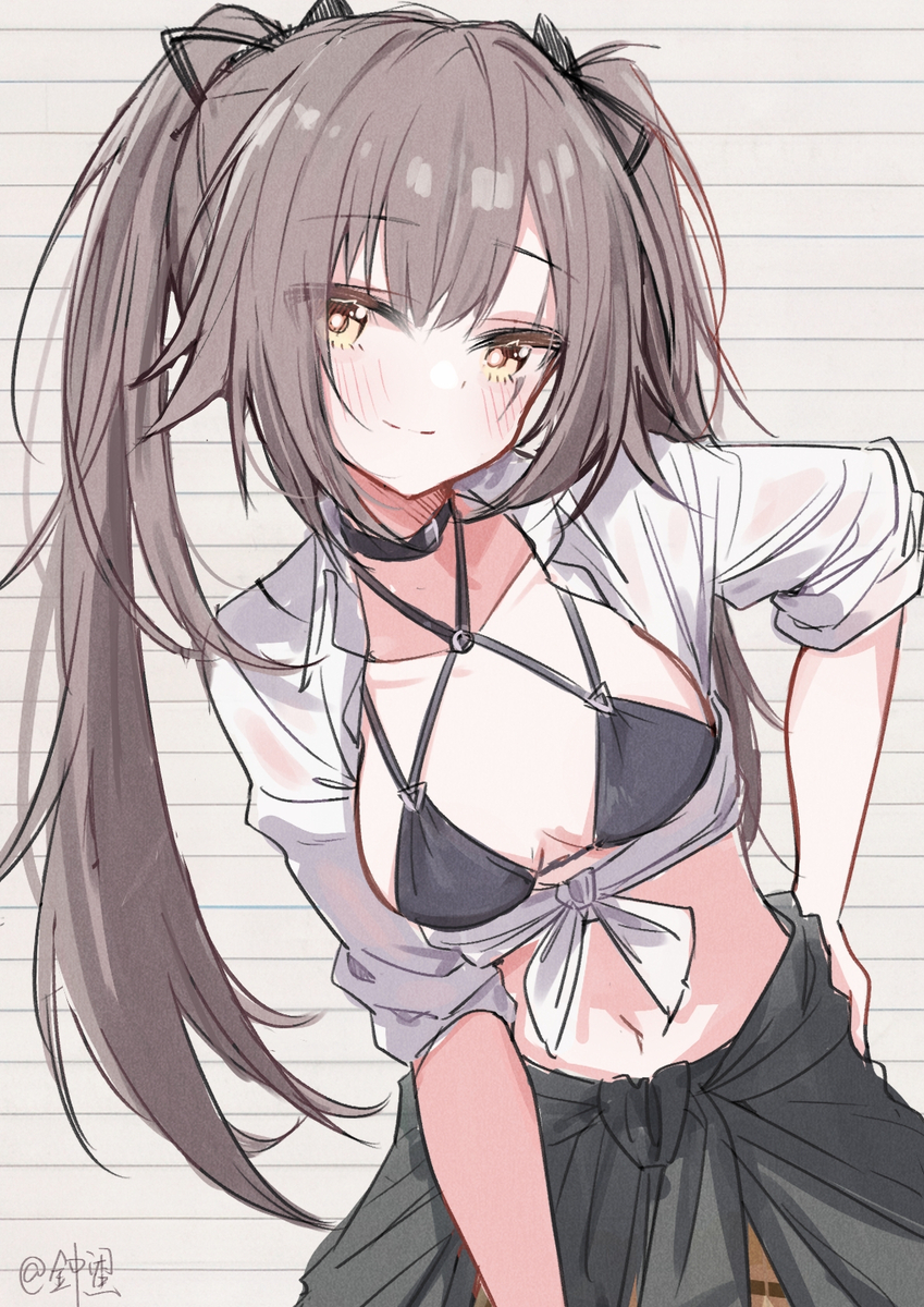 This is a pixiv picture whose title is 「めっちゃ見入っちゃってる？」.
