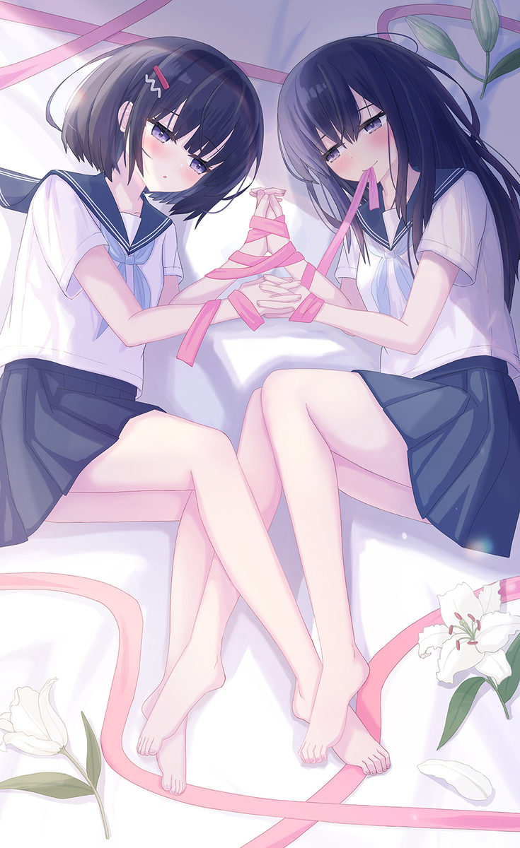 This is a pixiv picture whose title is 離さない.