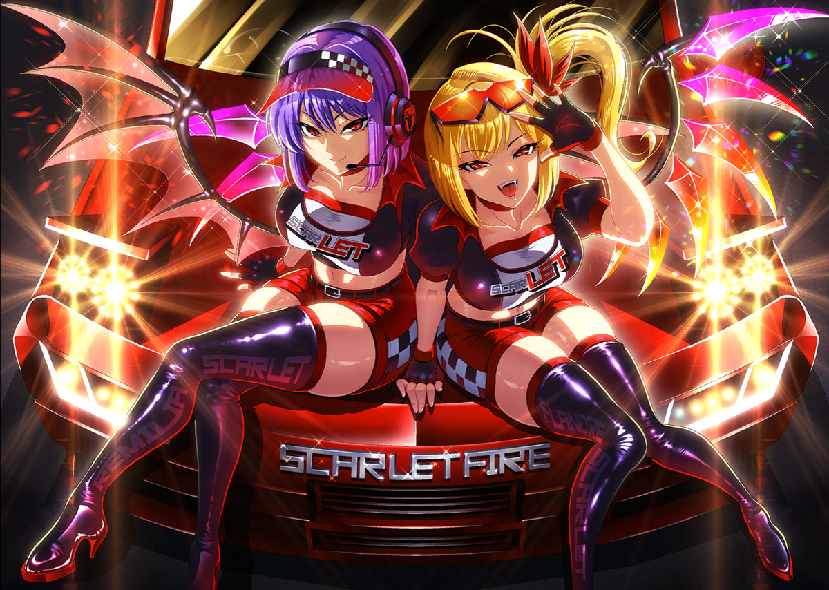This is a pixiv picture whose title is 【Scarlet Fire】スカーレット姉妹.
