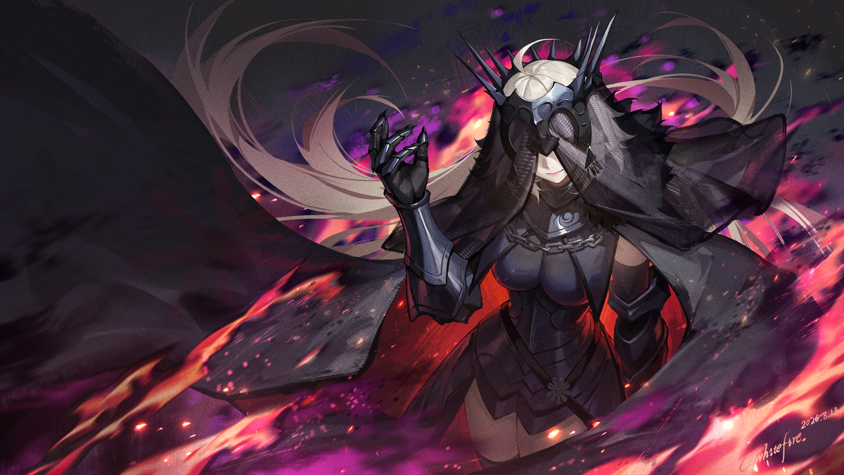 This is a pixiv picture whose title is 黑贞戴冠.