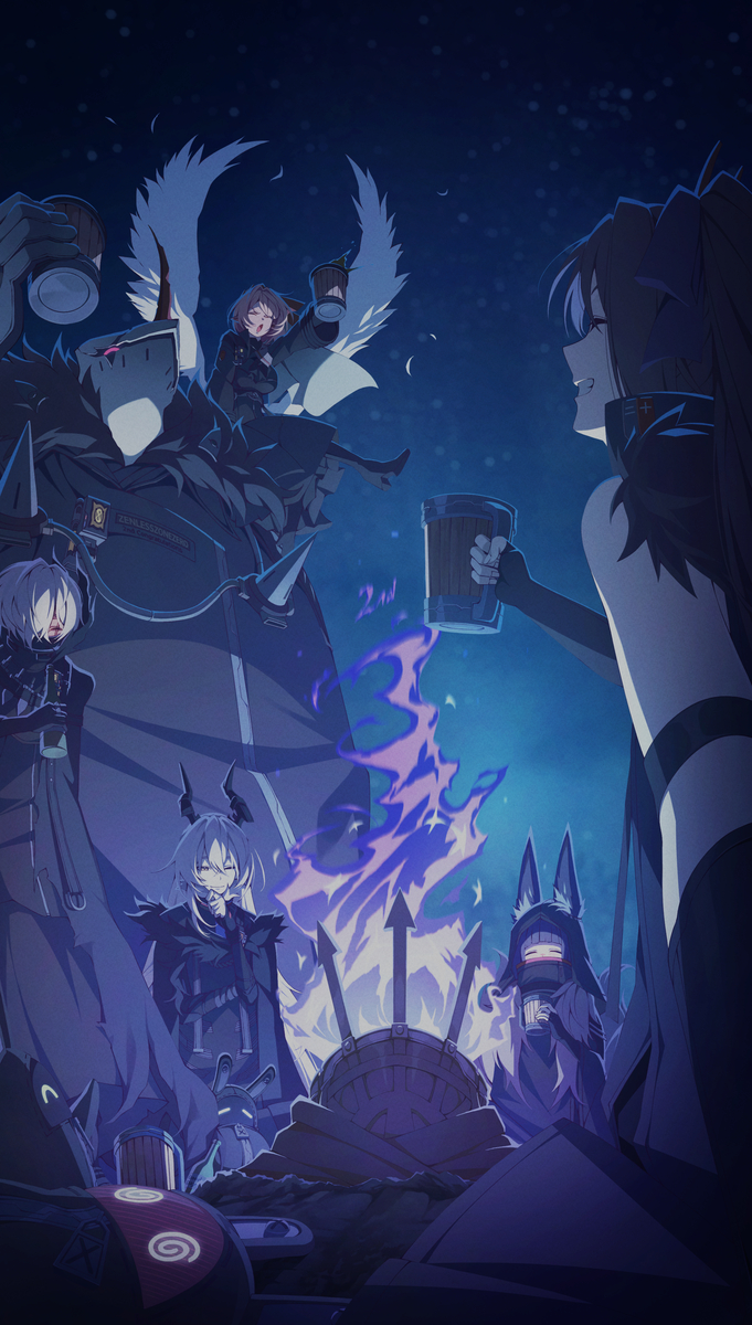 This is a pixiv picture whose title is 2nd anniversary.