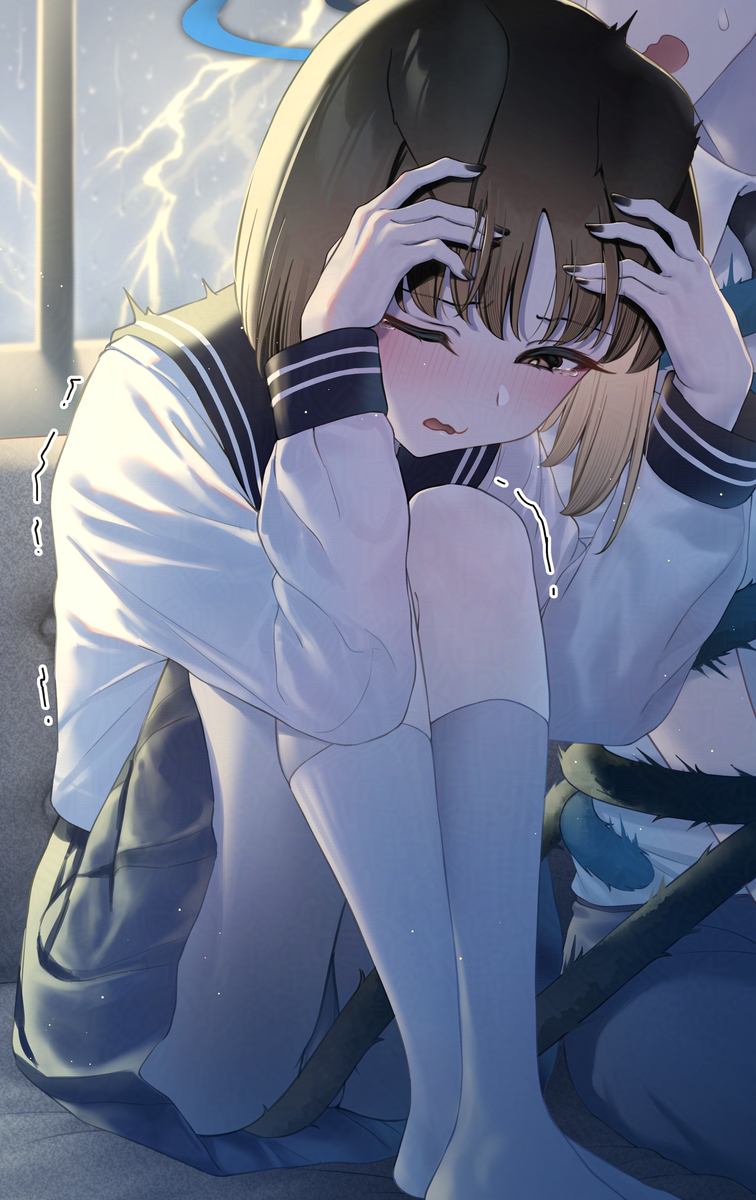 This is a pixiv picture whose title is 大きな音は苦手….
