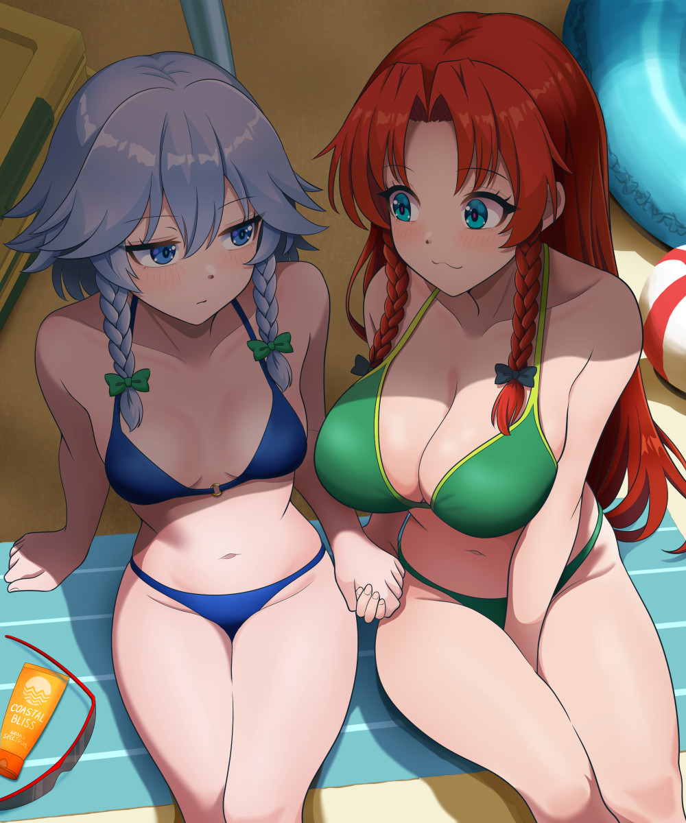 This is a pixiv picture whose title is 二人の密やかな夏休み.