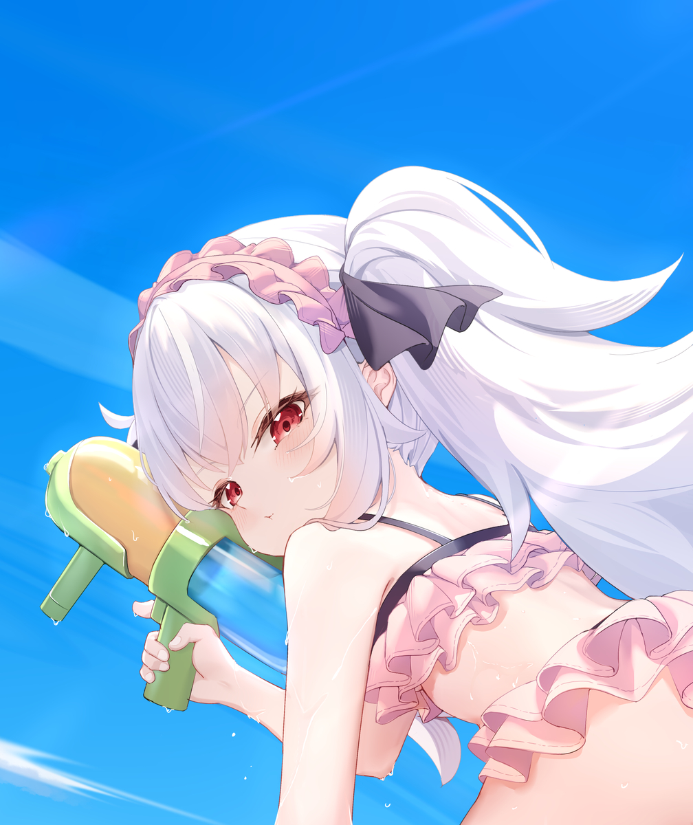This is a pixiv picture whose title is 拉菲泳装.