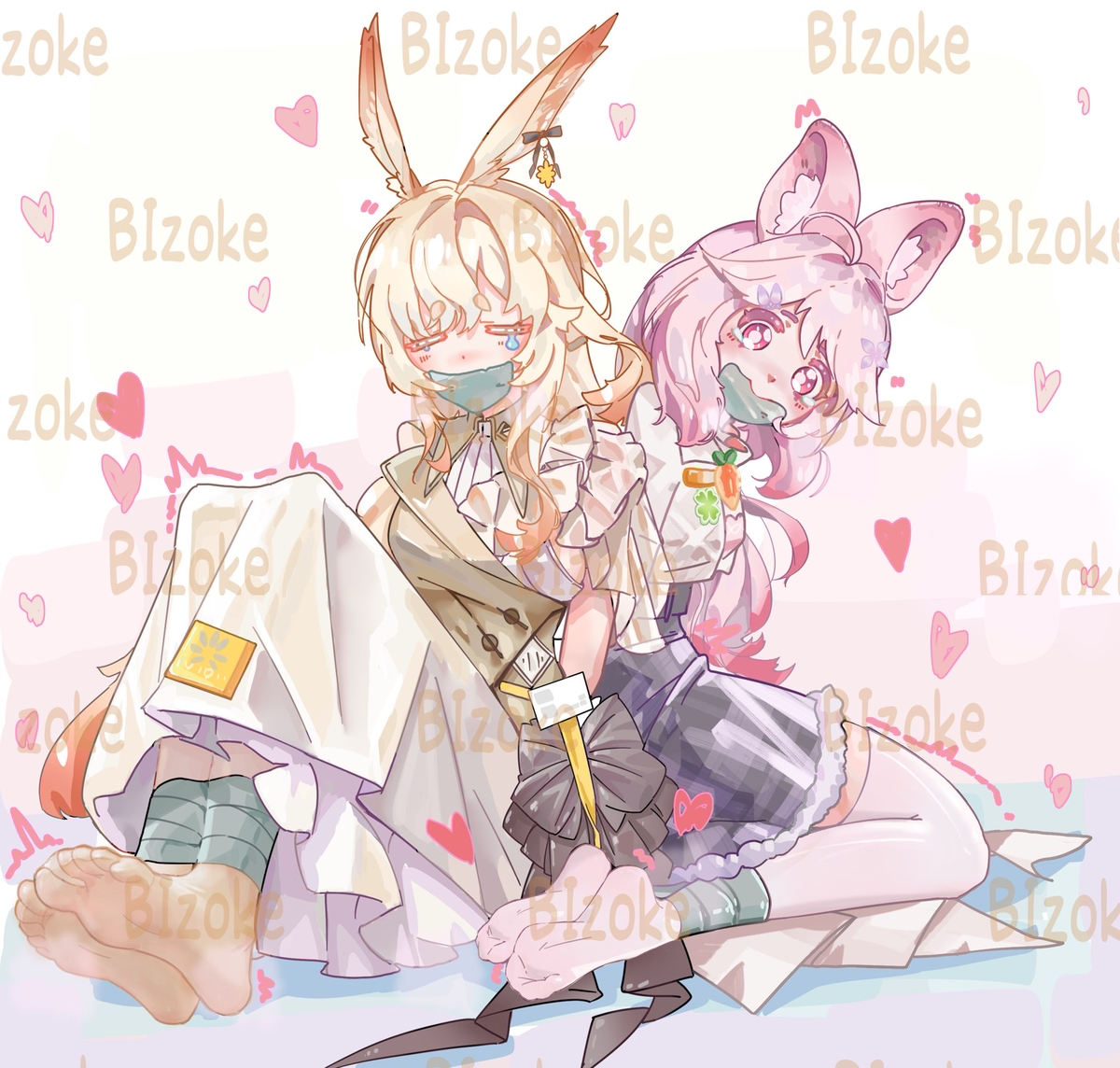 This is a pixiv picture whose title is 嘉辛塔 & 珊比.