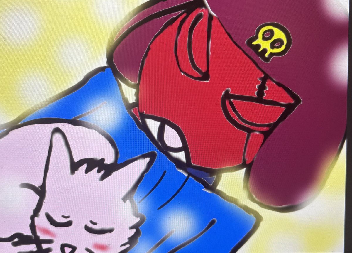 This is a pixiv picture whose title is ギロロと子猫ちゃん💤.