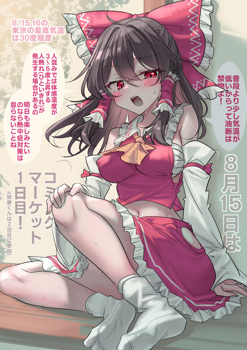 This is a pixiv picture whose title is 8/15はコミッケマーケット1日目！.