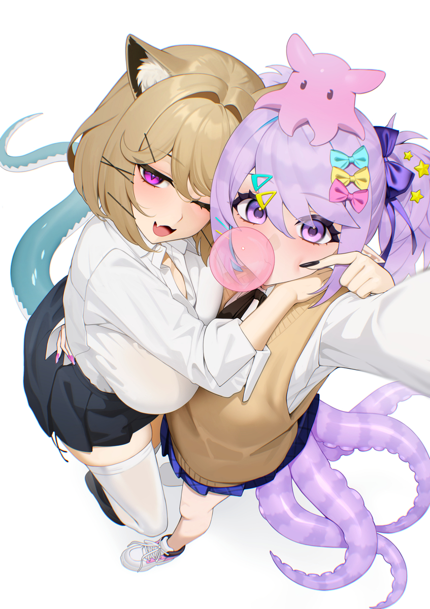 This is a pixiv picture whose title is 🐍🐙.