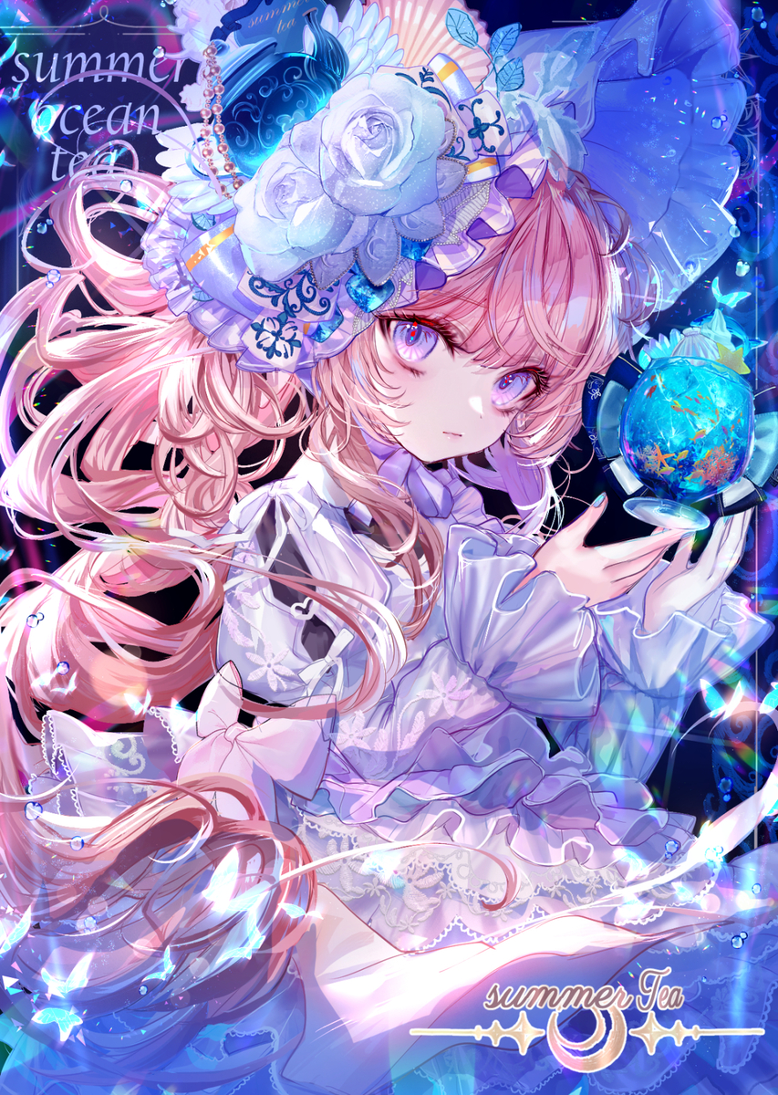 This is a pixiv picture whose title is 貝殻姫の海色夜会.