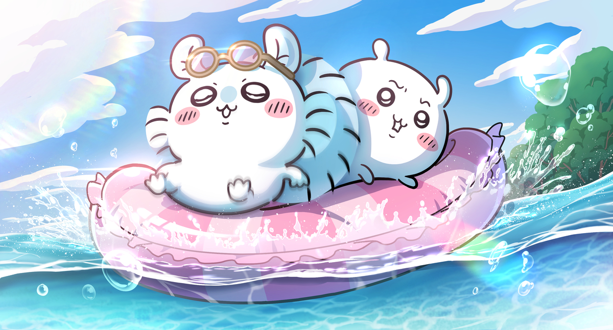 This is a pixiv picture whose title is ちいかわモモンガ.