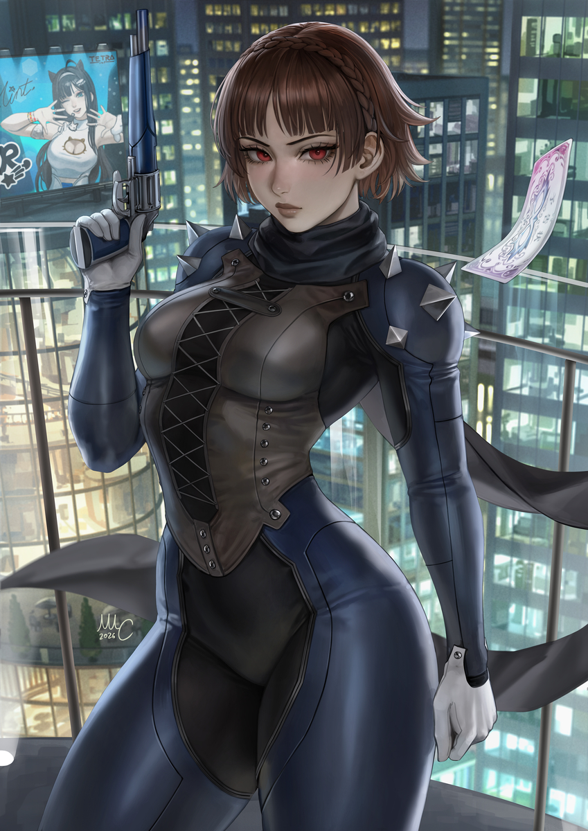 This is a pixiv picture whose title is Makoto NIKKExPersona.