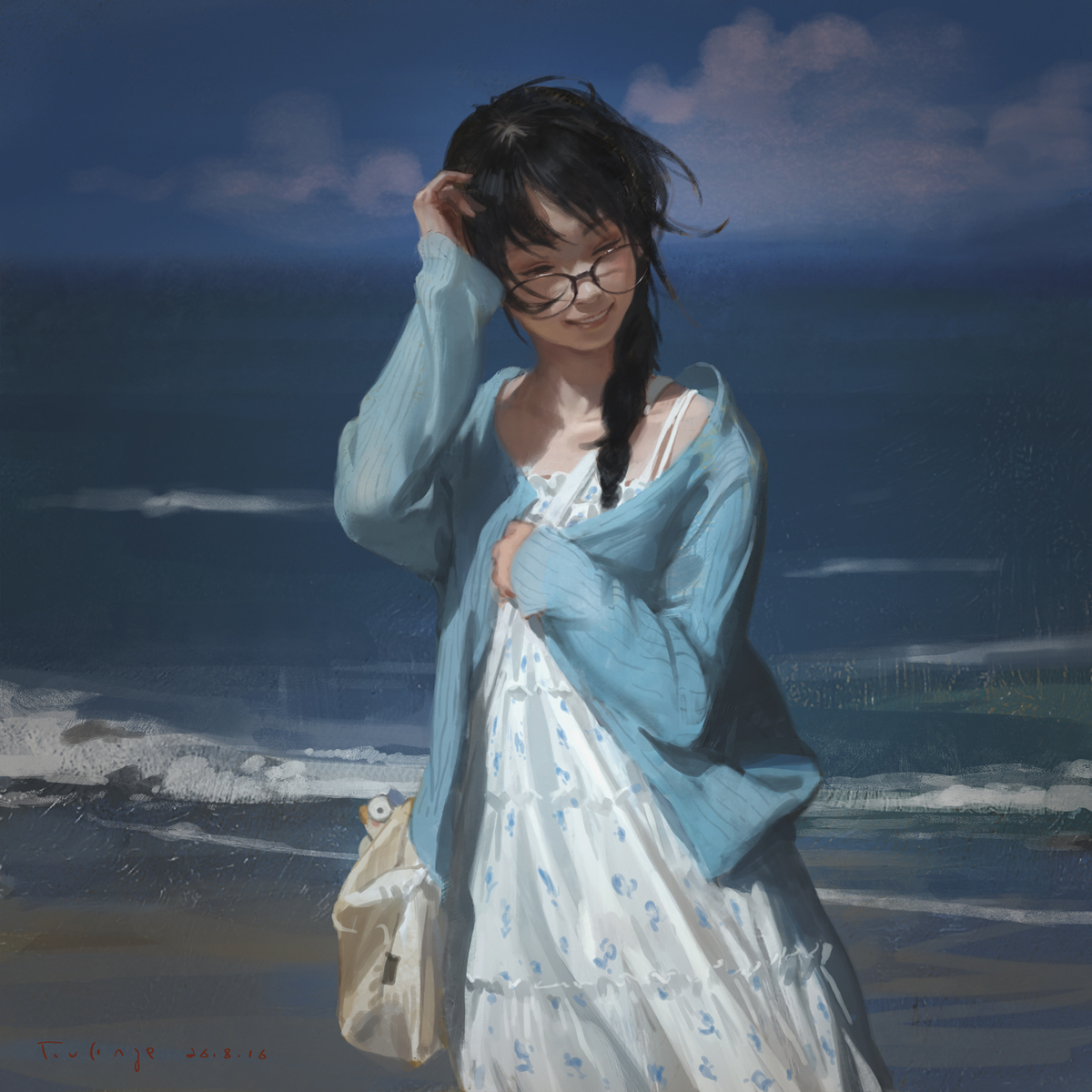 This is a pixiv picture whose title is あおいちゃん.
