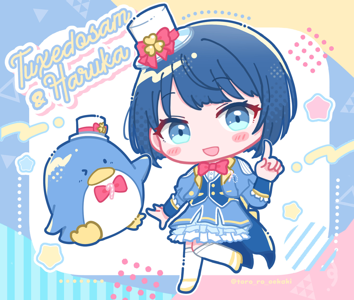 This is a pixiv picture whose title is タキシードサム✖︎遥.