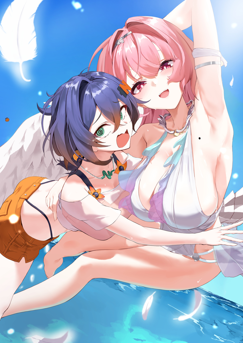 This is a pixiv picture whose title is 連携スキル　レミエール×リン.