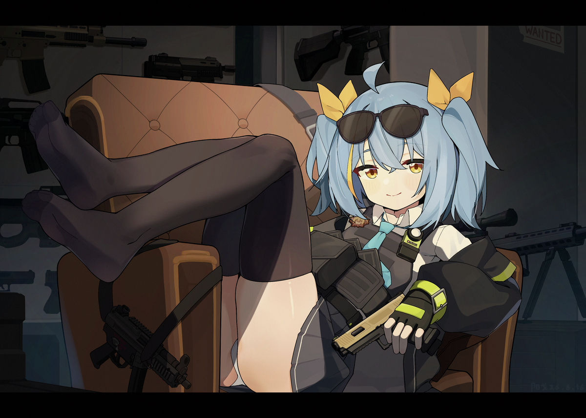 This is a pixiv picture whose title is 🔫.