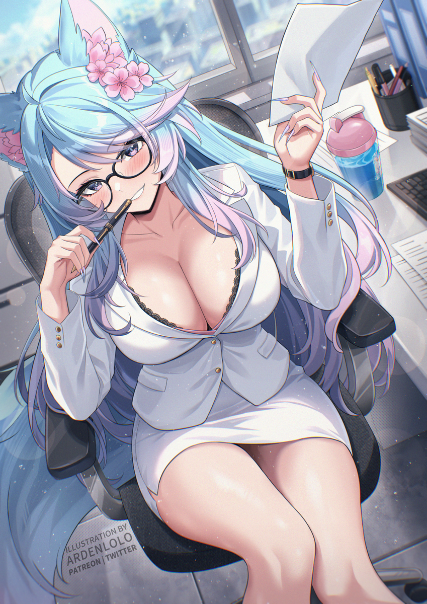 This is a pixiv picture whose title is Silvervale Boss Lady.