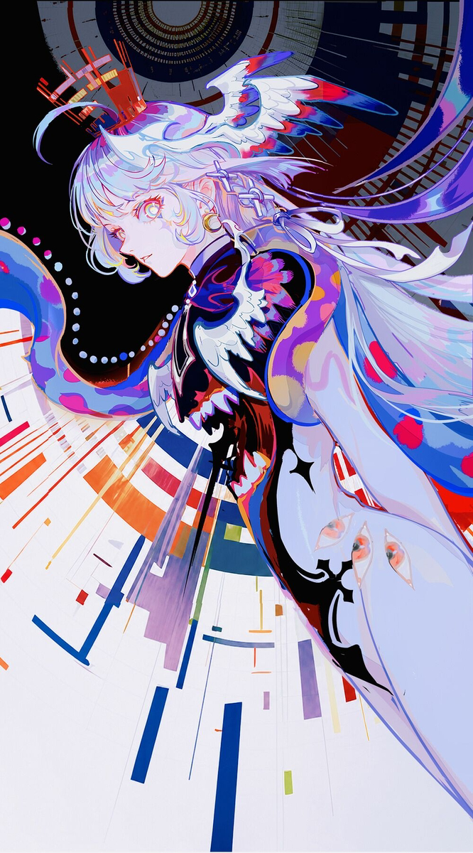 This is a pixiv picture whose title is 天使&恶魔.