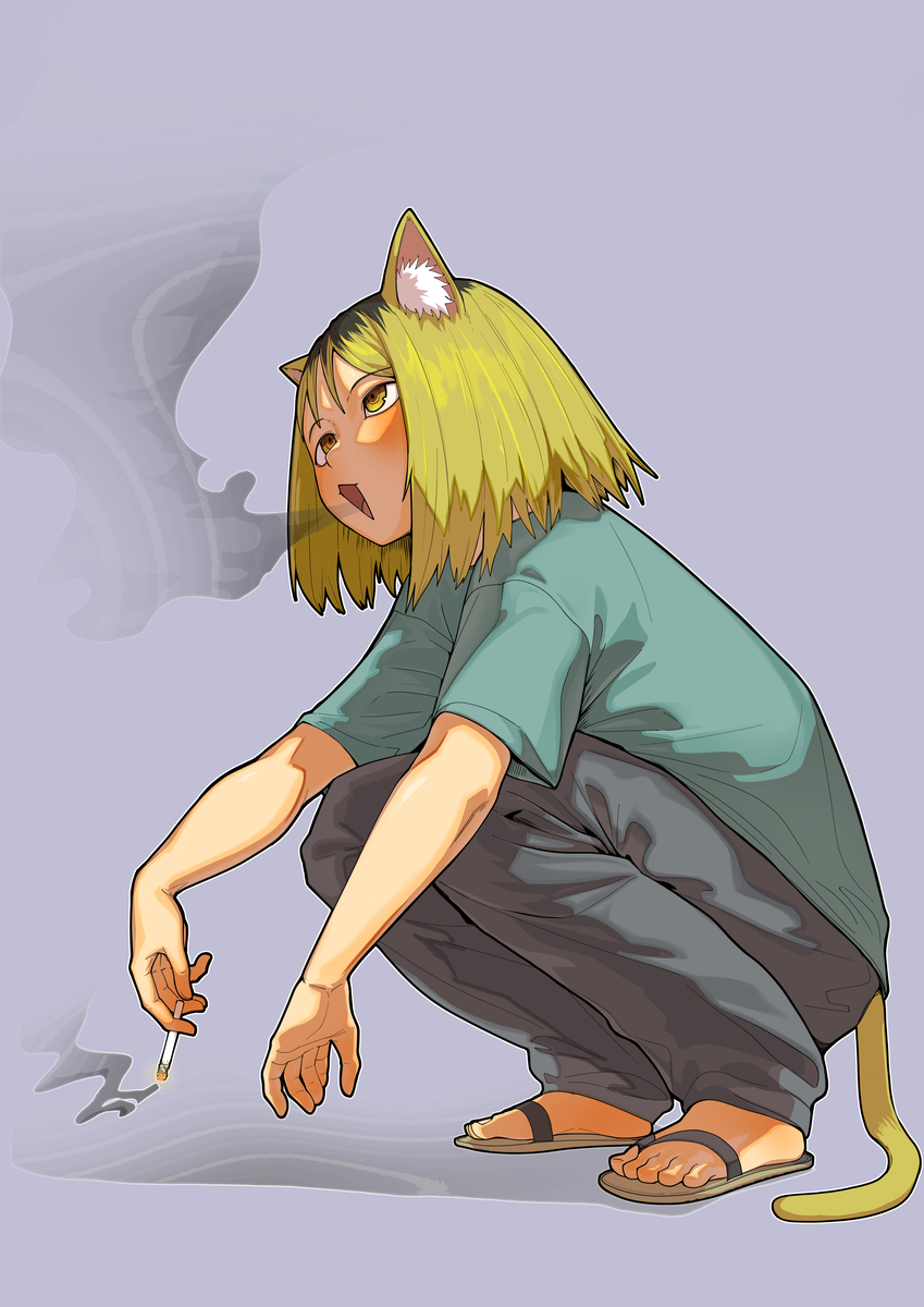 This is a pixiv picture whose title is ヤクねこ!.