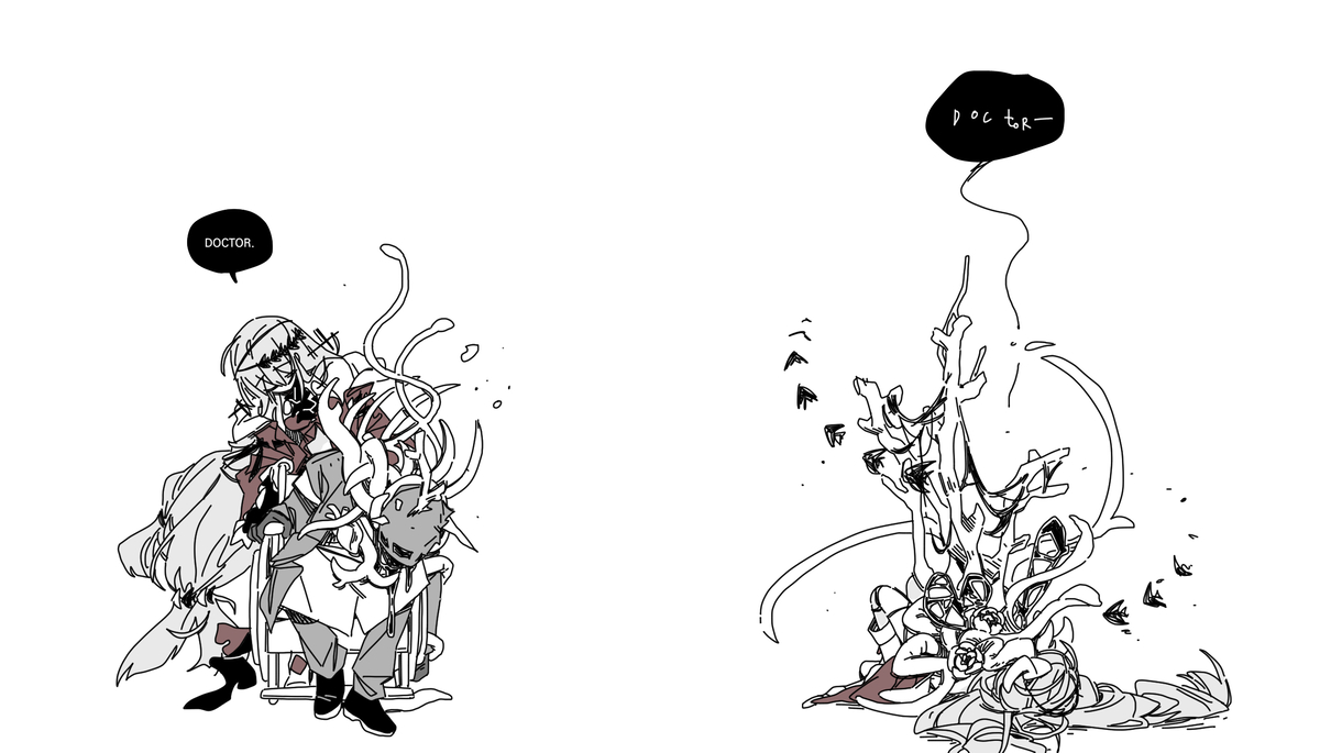 This is a pixiv picture whose title is which one is more terrifying.