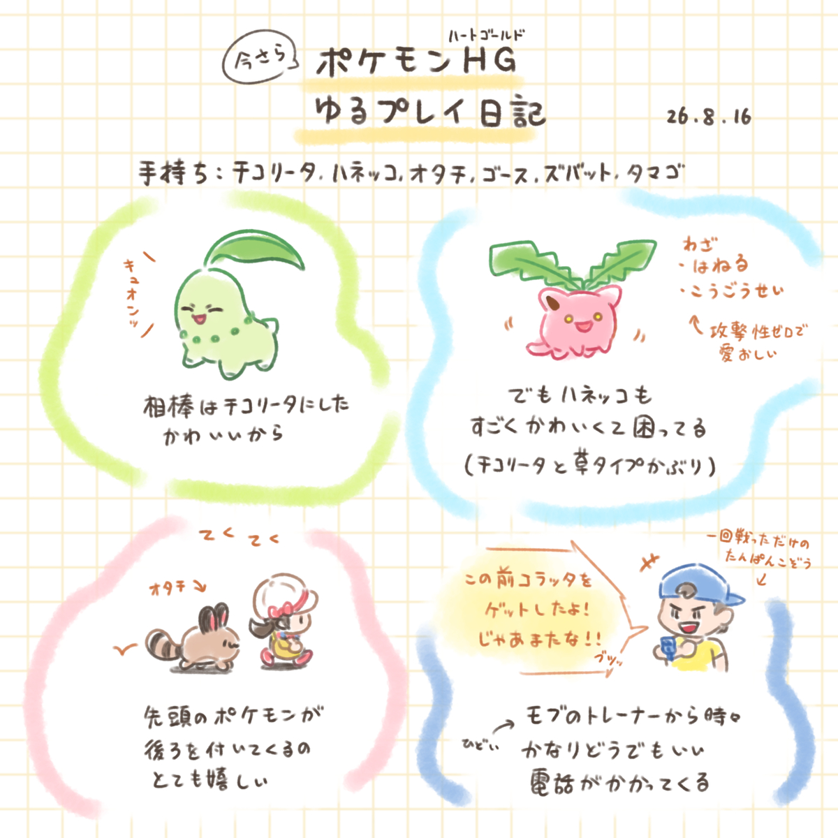 This is a pixiv picture whose title is ポケモンHGプレイ日記.