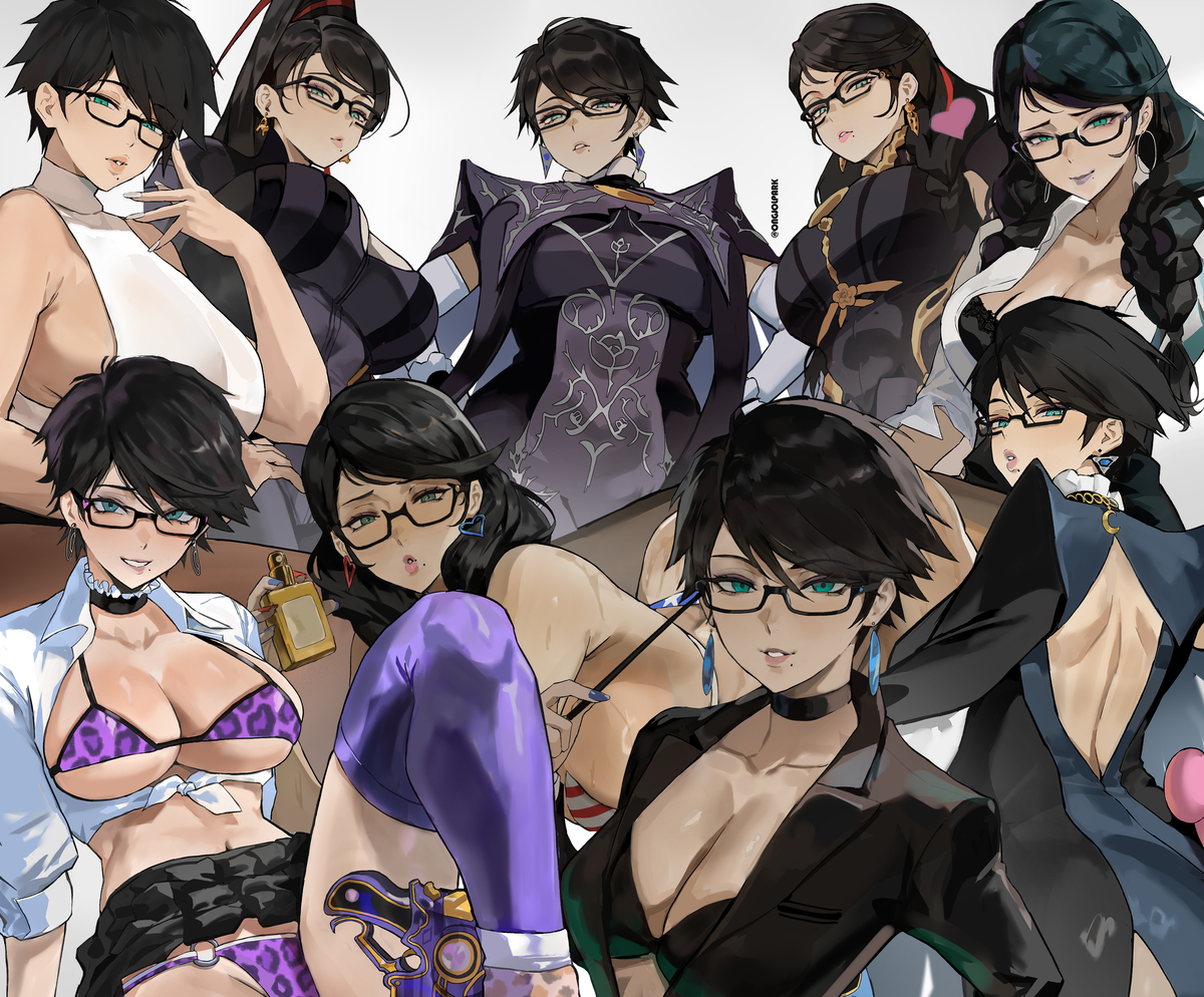 This is a pixiv picture whose title is bayonetta mashup.