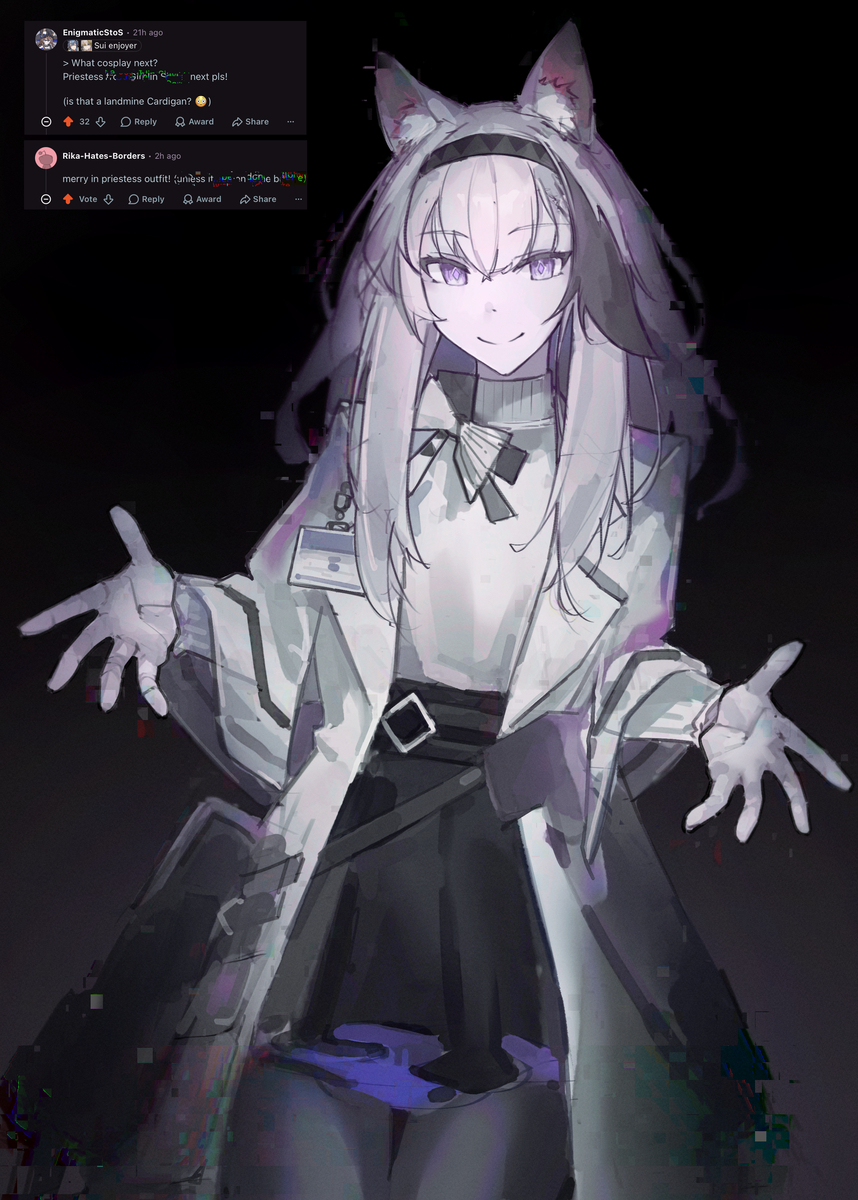 This is a pixiv picture whose title is not priestess.
