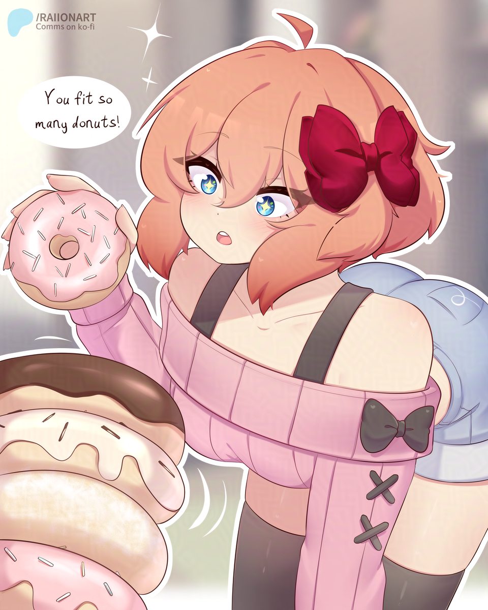 This is a pixiv picture whose title is サヨリのドーナツ積み.