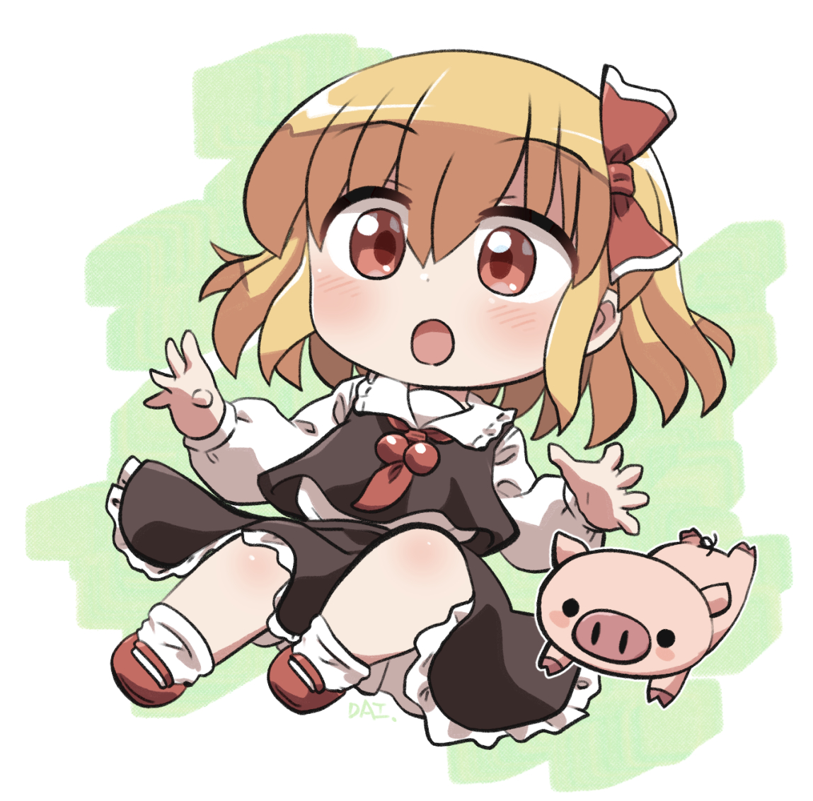 This is a pixiv picture whose title is ふわっとルーミアちゃん.