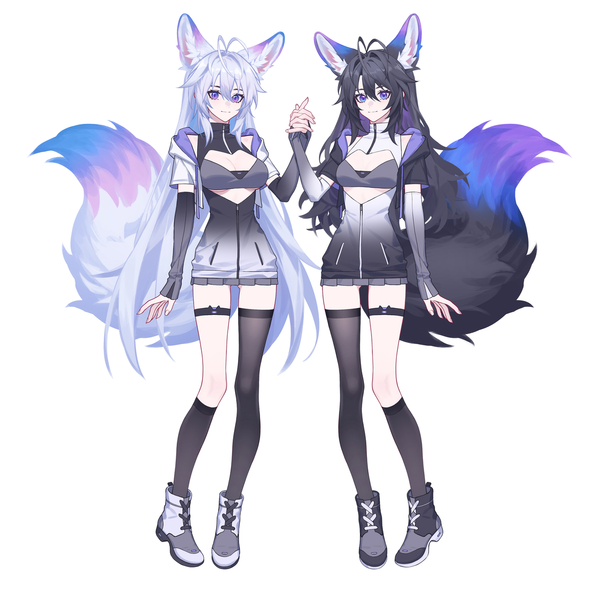 This is a pixiv picture whose title is 狐狐.