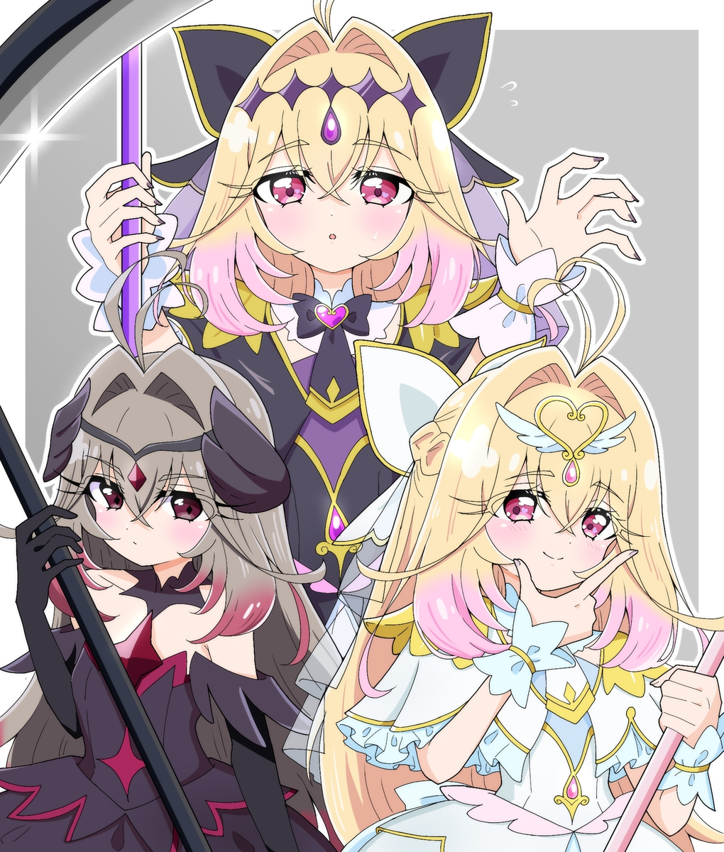 This is a pixiv picture whose title is 三つの変身フォームのアルカナ大集合!!.