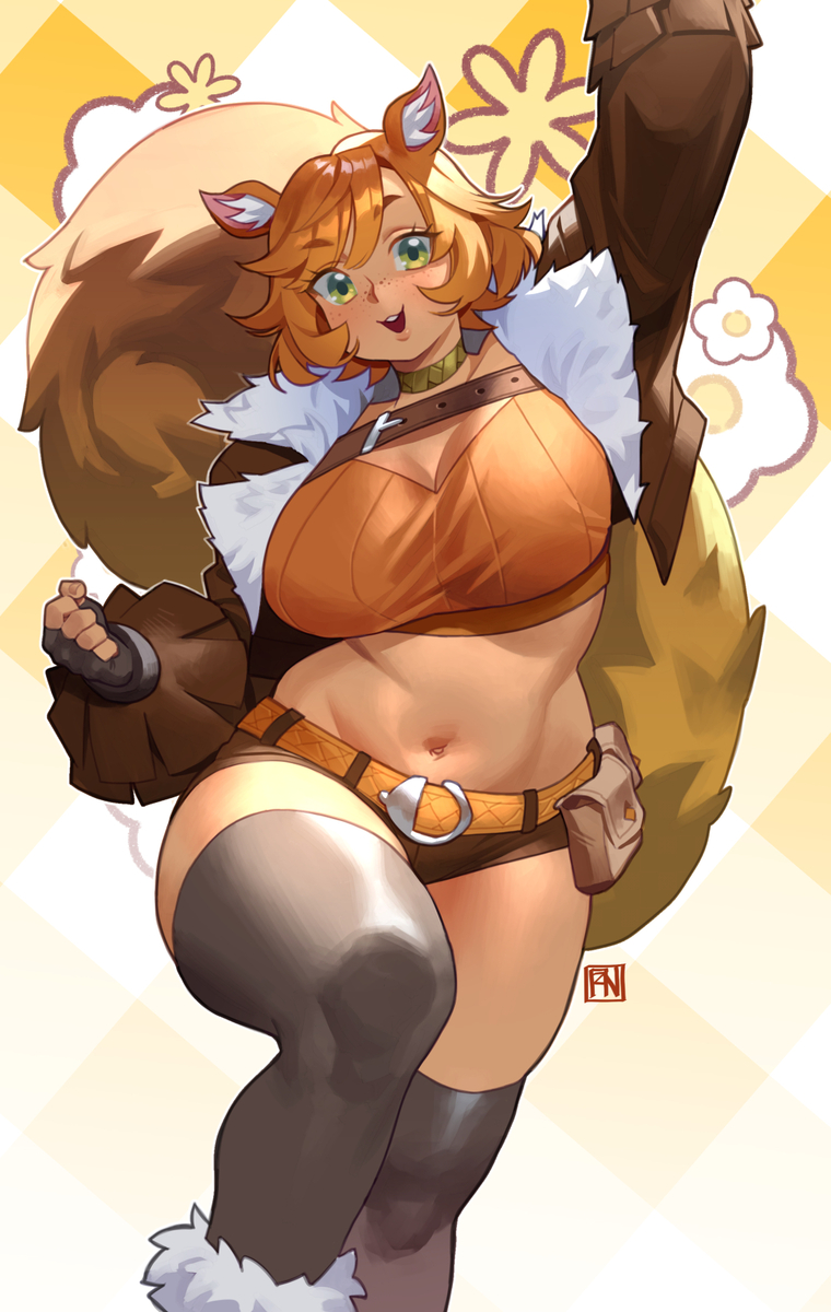 This is a pixiv picture whose title is Squirrel Girl.