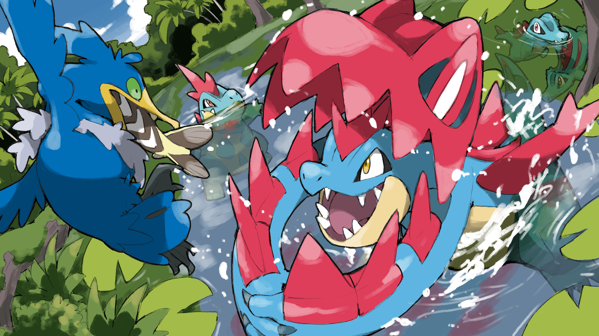 This is a pixiv picture whose title is Mega Feraligatr.