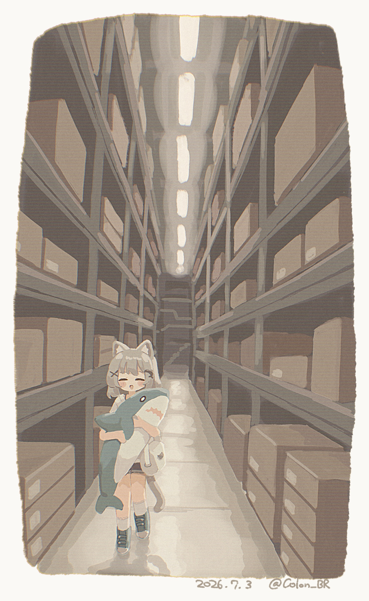 This is a pixiv picture whose title is 📦🦈.