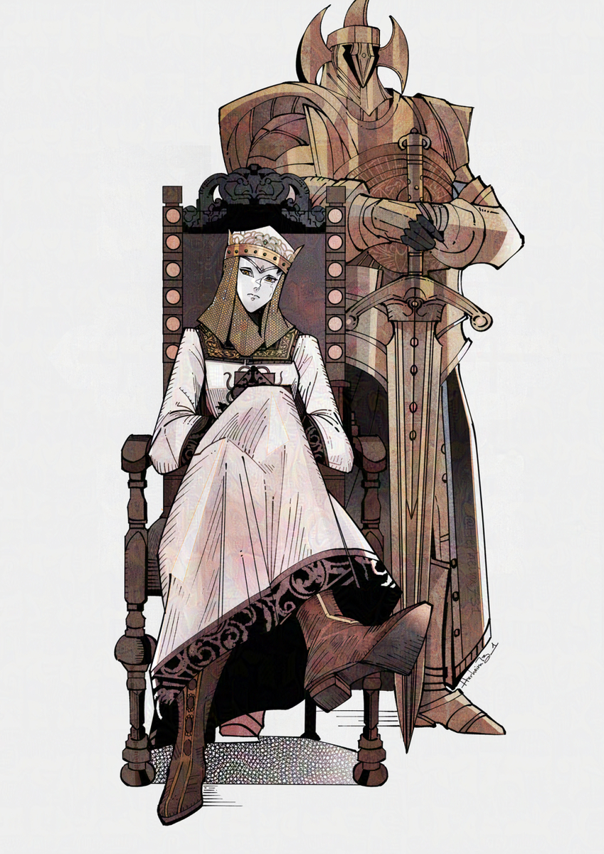This is a pixiv picture whose title is Lady Tanith & Crucible Knight.