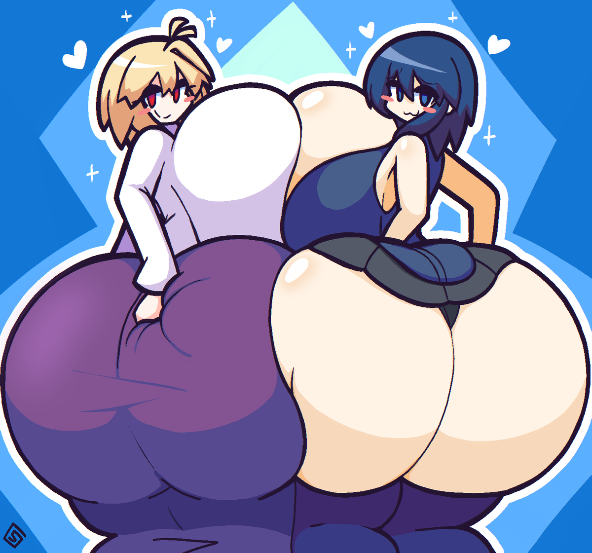This is a pixiv picture whose title is arcueid and ciel.