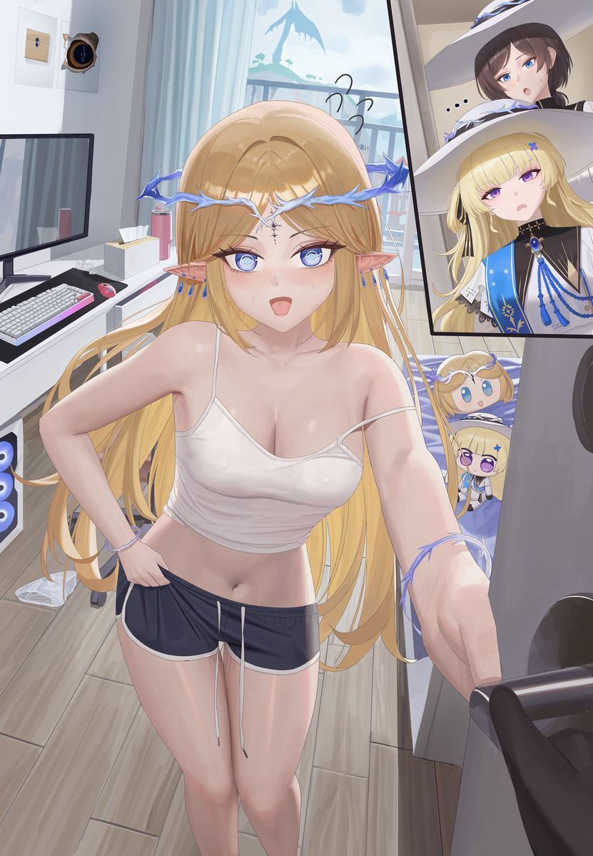 This is a pixiv picture whose title is 즐거운 시간을 보내던 카르티시아.