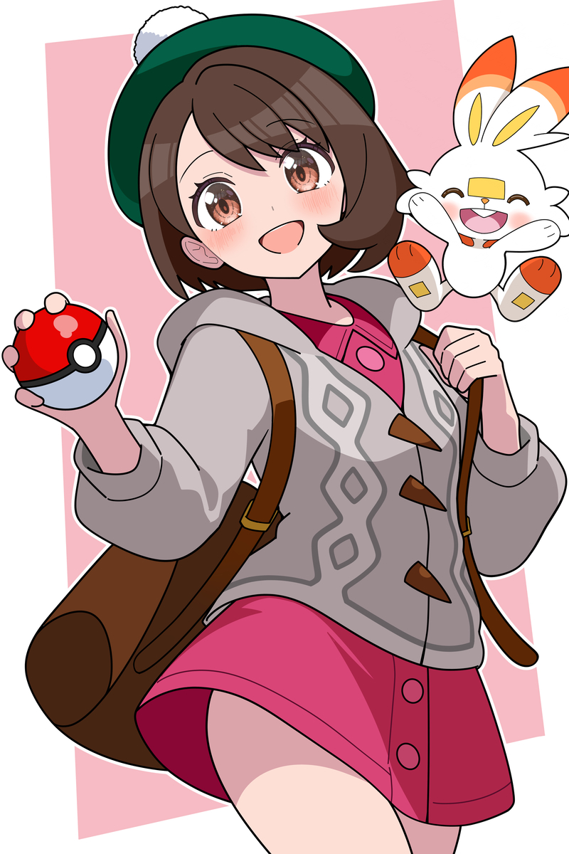 This is a pixiv picture whose title is ユウリとヒバニー.