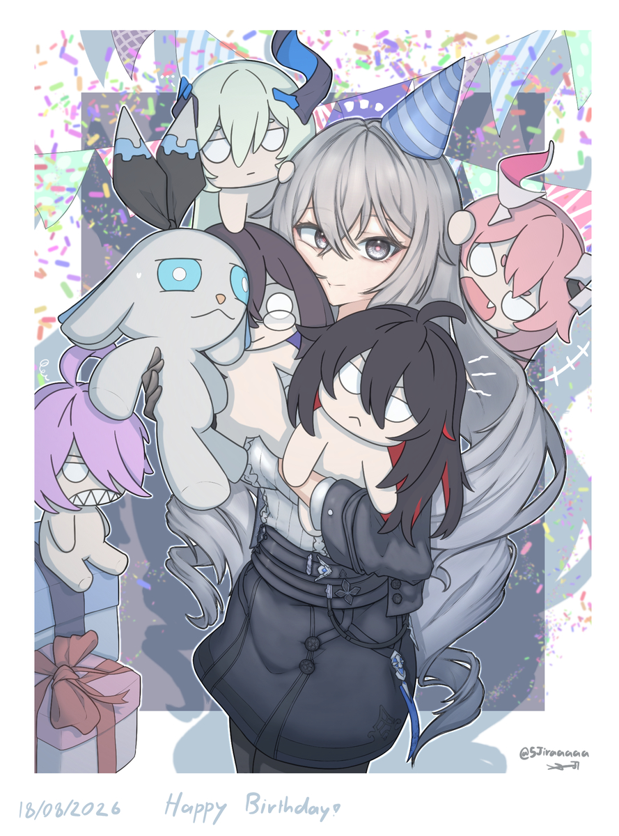 This is a pixiv picture whose title is 誕生日おめでと 🐰🐺.