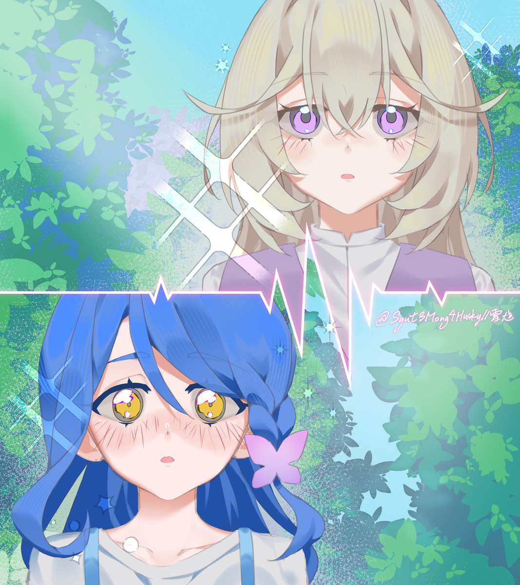 This is a pixiv picture whose title is 一目惚れ….