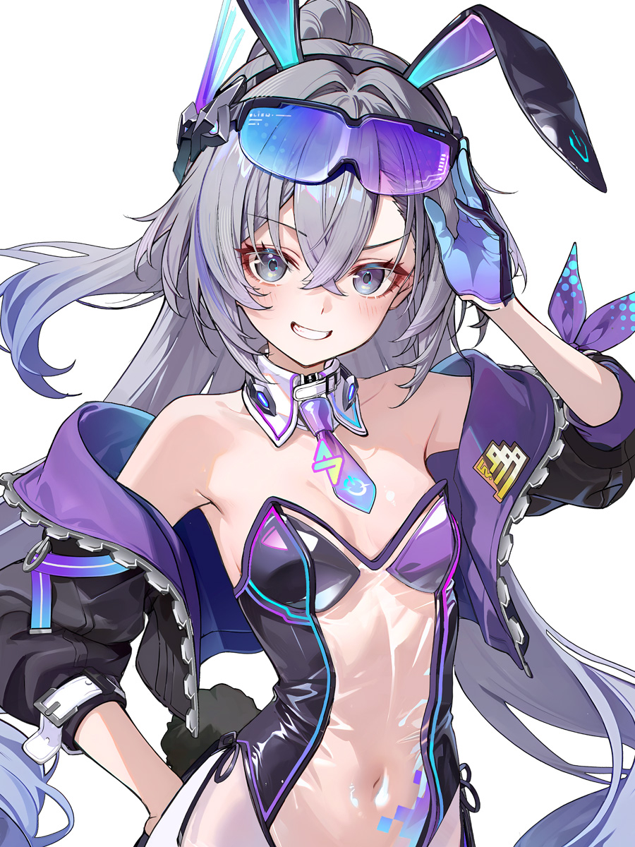 This is a pixiv picture whose title is 銀狼LV.999×バニー 💙.