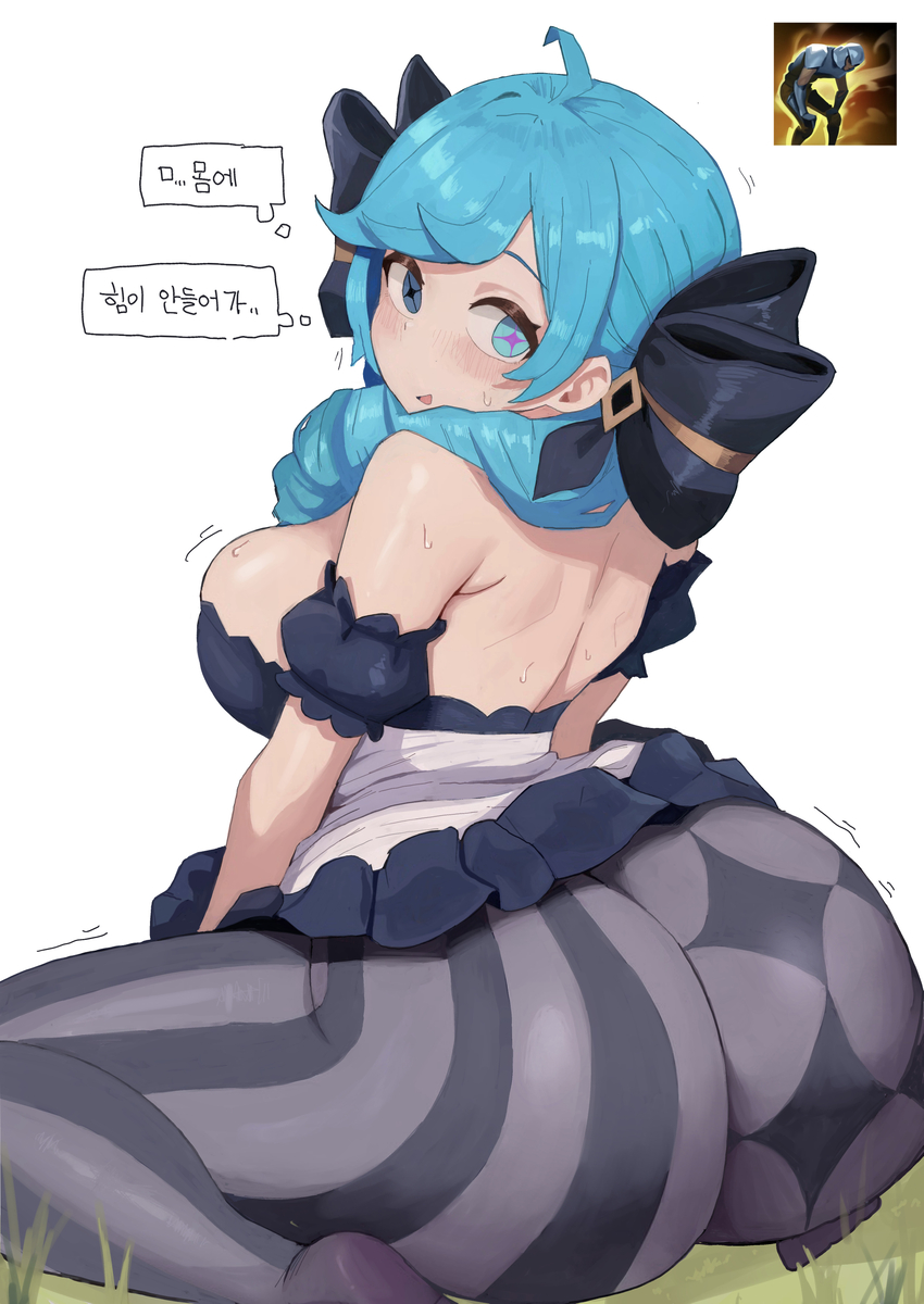 This is a pixiv picture whose title is 탈진.
