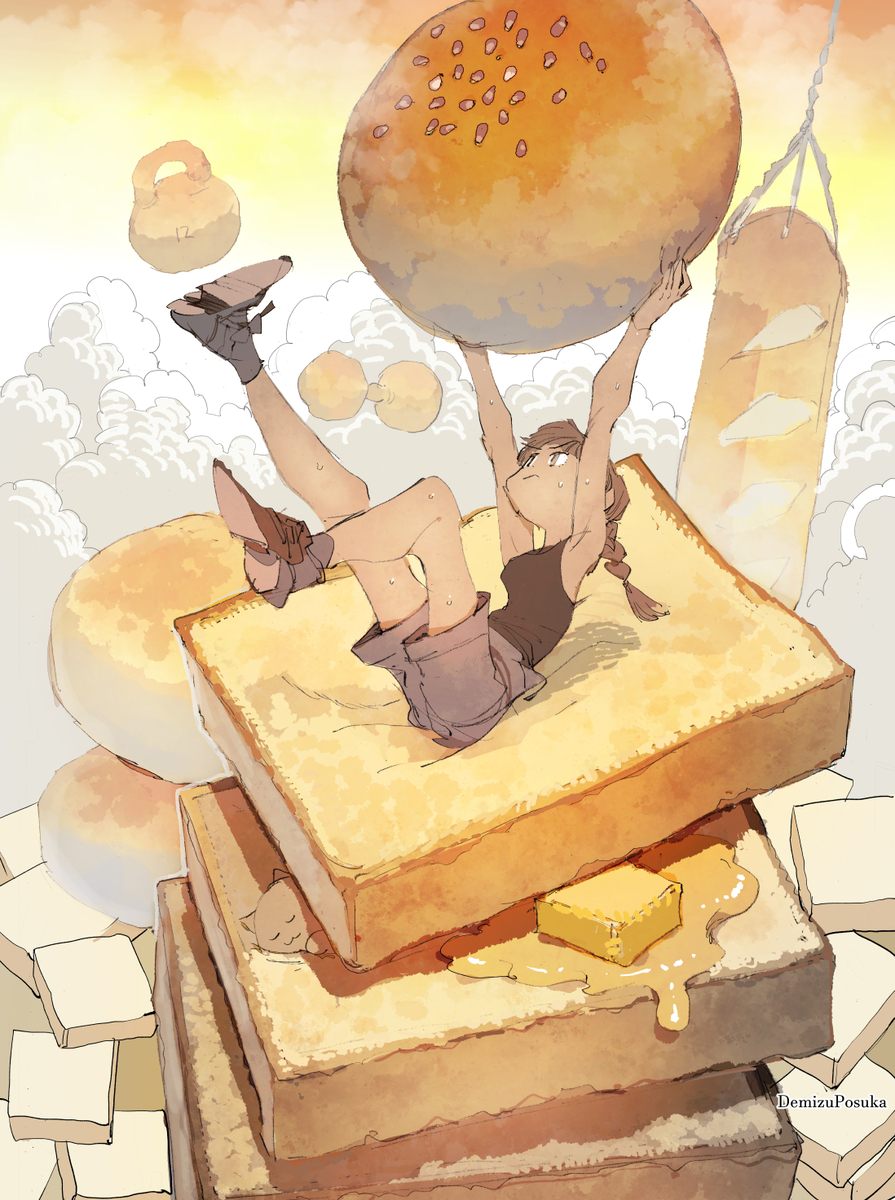 This is a pixiv picture whose title is バランスボールにマットレス.