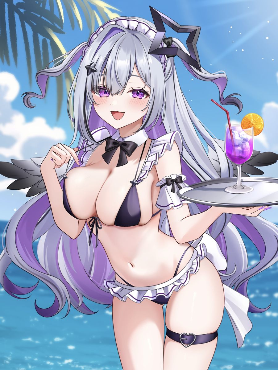 This is a pixiv picture whose title is 天音こなた メイド風水着.