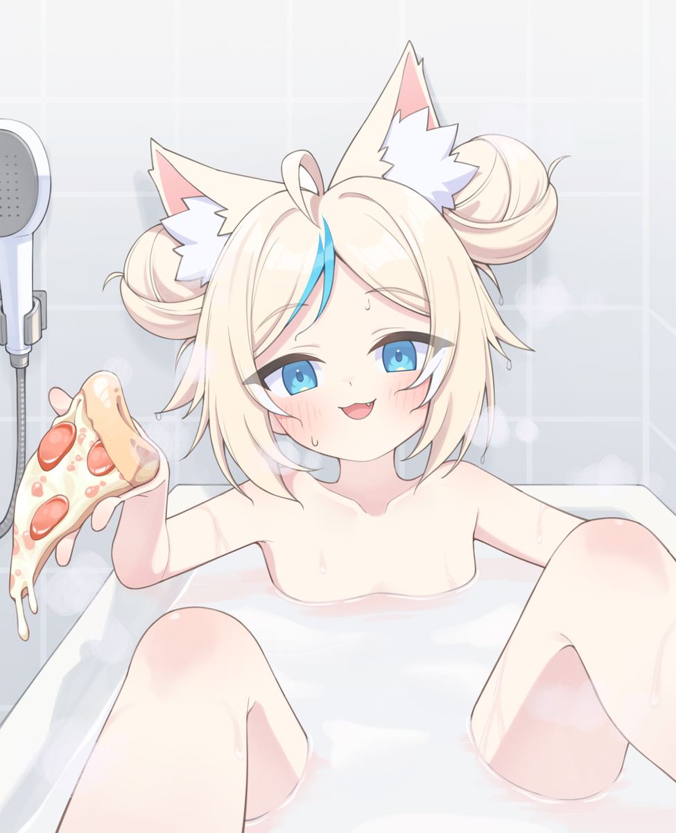 This is a pixiv picture whose title is Bath pizza.