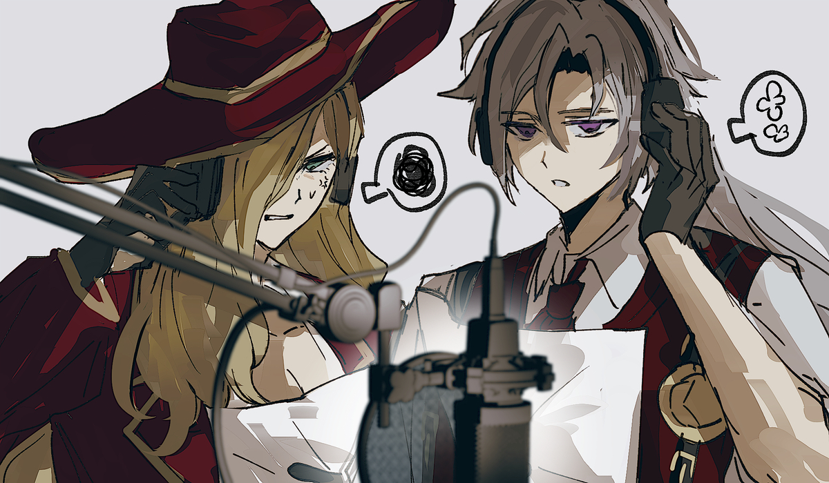 This is a pixiv picture whose title is 录音.