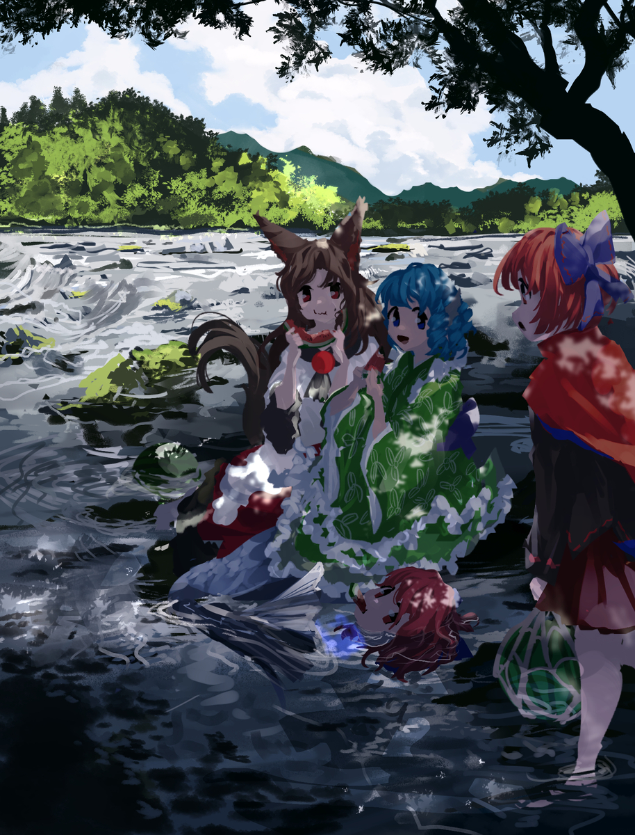 This is a pixiv picture whose title is 草の根 夏.