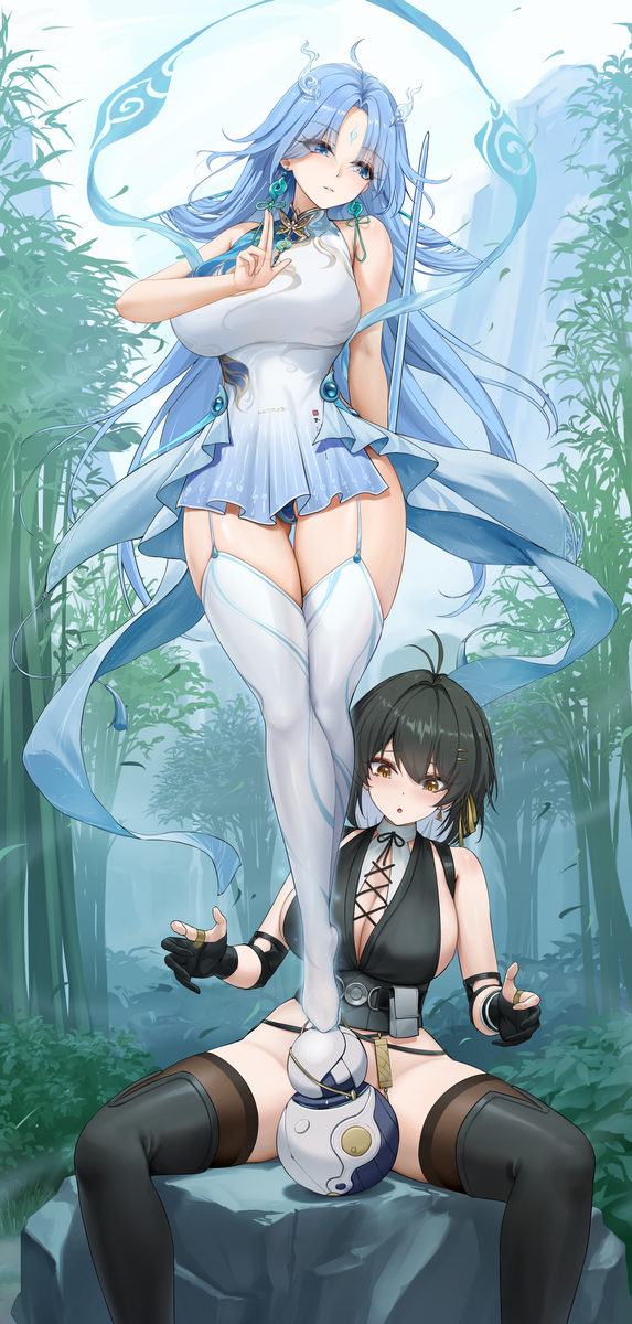 This is a pixiv picture whose title is 清宵.