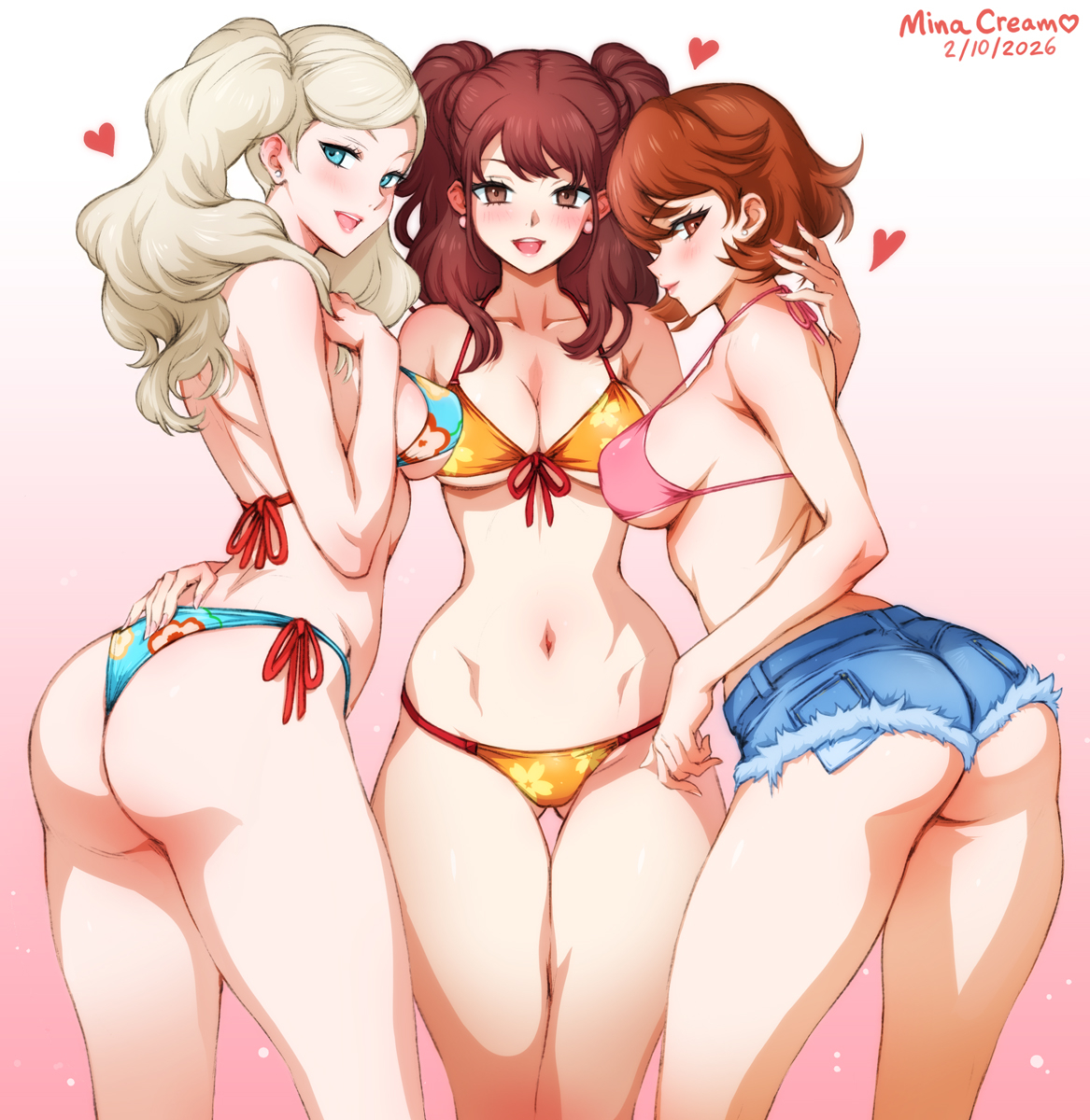 This is a pixiv picture whose title is Persona Lovers Ann Rise & Yukari.