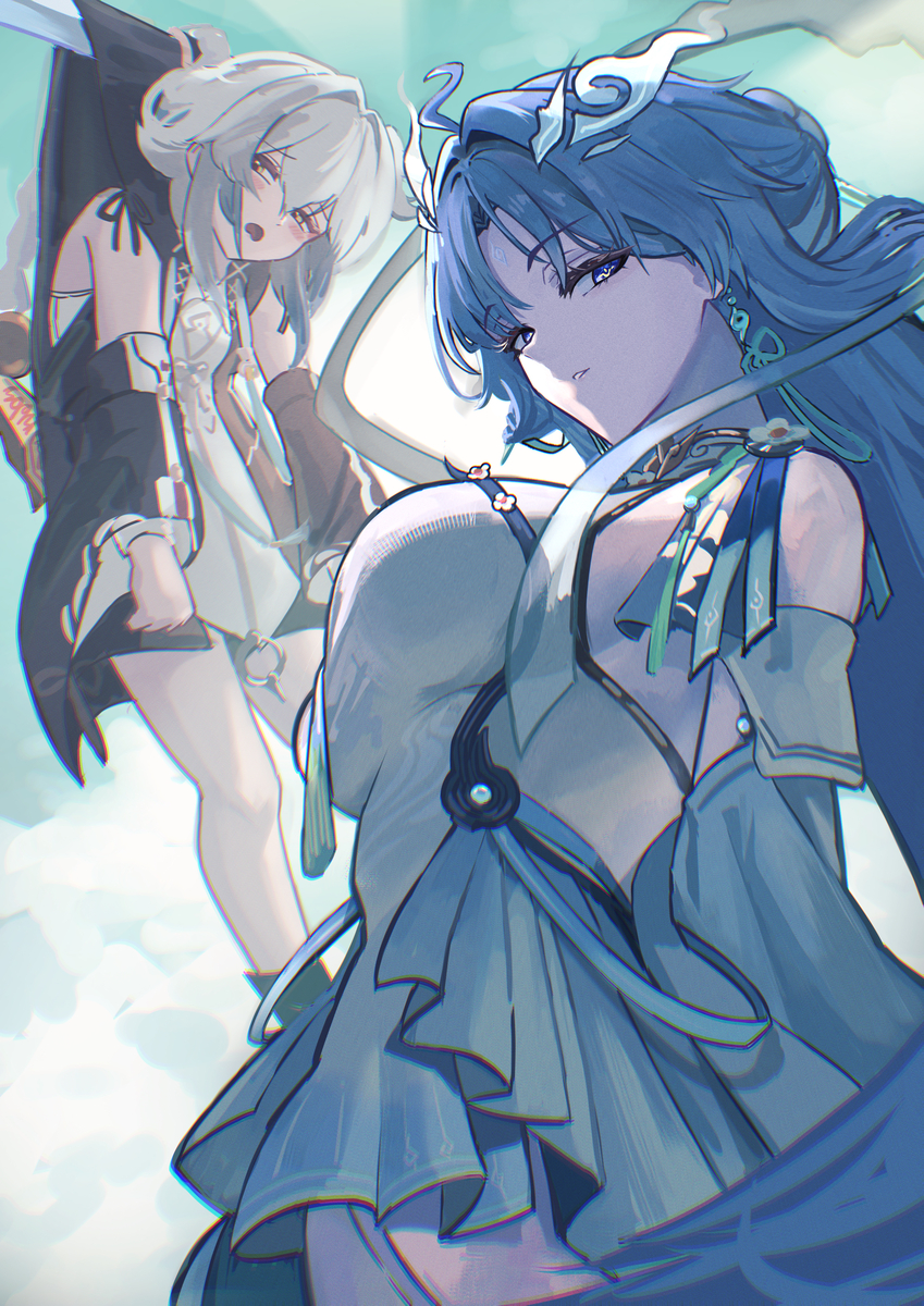 This is a pixiv picture whose title is 清霄&卜霊.